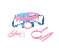 VALICLUD Kit Observation Insectes avec Loupe Double Lentille Boîte Exploration pour Garçon Fille Outil Extérieur avec Pince et Ciseaux Nature et Motricité Fine