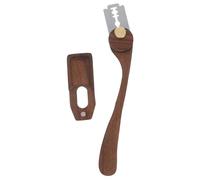 VALICLUD Lame Scarification Levain avec Manche en Bois Ergonomique, Lame en Acier Inoxydable Courbée, Outil de Découpe Précis pour Baguette et Artisanal, Accessoire Boulangerie Essentiel