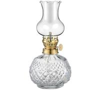 VALICLUD Lampe à Pétrole en Verre Transparent Vintage Lanterne à Kérosène D’Intérieur Décorative Lampe Tempête Rétro pour Maison Restaurant et Ambiance Romantique Éclairage Décoratif