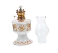 VALICLUD Lampe à Pétrole Rétro Céramique pour Intérieur et Camping Petite Lanterne à Huile Décorative Traditionnelle avec Base Céramique Décor de Maison
