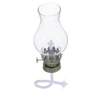 VALICLUD Lampe à Pétrole Vintage avec Brûleur Réglable et Abat-Jour en Verre Robuste, Accessoire Mèche Métallique Argenté, Éclairage Intérieur Extérieur Maison Camping, Kit
