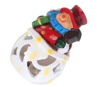 VALICLUD Lampe Bonhomme de Neige Lumineuse LED en Résine, Décor Noël | Format Compact, Lueur Chaude, Pose Facile sur Table, Manteau ou Étagère, Scène Hivernale Festive