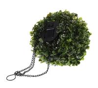 VALICLUD Lampe Solaire Extérieure Lumière Continue 6-8 H Boule Topiaire Artificielle LED Verte Chaîne Suspendue, Plastique et Fer pour Décoration Jardin