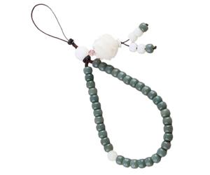 VALICLUD Lanière de Téléphone à Perles Antiques en Racines de Bodhi, Légère et Décorative, Chaîne Courte comme Présent pour Porte-clés et Smartphones