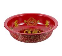 VALICLUD Lavabo en Métal Style Chinois Rouge 36 CM pour Mariage - Vasque Décorative Résistante et Polyvalente Bol à Fruits et Légumes pour Cérémonie Nuptiale Lot de 60 Pièces