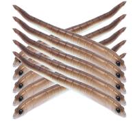 VALICLUD Leurres de pêche en Forme de vers 9 cm 1,7 g, 10 pièces colorés, leurres Souples adaptés à la pêche en rivière et lac