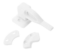 VALICLUD Loquet de Porte Intérieure en Nylon Blanc pour Camping-Car Caravane et Bateau Loquet de Tiroir Pivotant avec Vis de Rechange Serrure de Rangement Silencieuse et Résistante aux