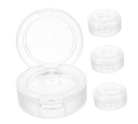 VALICLUD Lot 4 Godets Vides Fard à Paupières 26mm Plastique Mat Blanc Palette Maquillage Réutilisable Voyage Femmes Filles