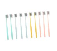 VALICLUD Lot De 10 Brosses À Dents Pour Adultes Brosses À Dents En Soins Personnels Brosses À Dents Avec Seau De Rangement Brosses À Dents Portables En Polypropylène