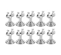 VALICLUD Lot de 10 Clips Porte-étiquettes Métalliques Argentés, Support U Petit Format en Acier Inoxydable, Porte-étiquettes pour Table et Étagère, Adapté pour Boulangeries, Supermarchés