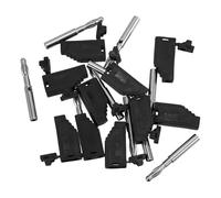 VALICLUD Lot de 10 Fiches Bananes 4 Mm à Souder, Connecteurs de Câble en Cuivre Nickelé pour Fils Électriques, Noir, Compatibles Instruments Électroniques et Équipements Industriels,