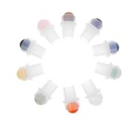 VALICLUD Lot De 10 Flacons À Bille Pour Huiles Essentielles Cristaux Quartz Rose Boules À Bille Pierre Parfum Polypropylène