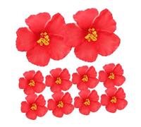 VALICLUD Lot De 10 Mini Barrettes À Cheveux En Forme De Fleur Pour Femme Style Hawaïen Tropical Luau Fleurs Artificielles Eva Red