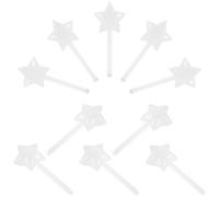 VALICLUD Lot de 10 Petites Boîtes à Bonbons en Plastique Transparentes Format Petit Design Étoile Festive de Baguette Magique pour Décorations de Fête Mariage et Anniversaire