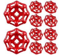 VALICLUD Lot de 10 Poignées de Vanne en Fonte Rouge 6X6 MM Volant en Métal Robuste Raccords d'Arrêt Industriels pour Robinet Pièces d'Arrêt Fiables Adaptées Usage Industriel et