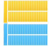 VALICLUD Lot de 100 Clips pour Paquet Poubelle Antidérapants Petite Taille Plastique Solide Couleurs Bleu et Jaune Fixation Stable pour Paquet Cuisine Salle de Bain et Tri des