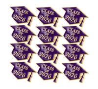 VALICLUD Lot de 12 Broches de Remise de Diplôme 2026 de Chapeau de Graduation Violet, Épingles Décoratives pour Paquet et Vestes, Insignes de Fin D’études pour Femmes et Enseignants,