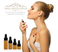 VALICLUD Lot De 12 Flacons Compte-gouttes Verre Ambré 1ml à 5ml Pour Huiles Essentielles Chimie Parfums Couvercles, Mini Bouteilles Portables Pour Voyage Et Usage Cosmétique