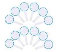 VALICLUD Lot de 12 Pagaies Effaçables à Sec Bleues, Mini Tableau Blanc Portable en Écume Résistante, Palette de Vote et Tableau de Score pour Juges