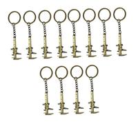VALICLUD Lot de 12 porte-clés à coulisse en alliage de zinc - Mini pendentif - Pied à coulisse - Porte-clés portable, Conforme à l'image. 3 pièces, 10.50X3.00X2.20CMx3pcs