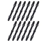 VALICLUD Lot de 12 Rallonges de Sangle de Masque Noires, Sangles Élastiques Réglables pour Oreilles, Crochets D'extension Flexibles Compatibles Masques, Accessoires Confort pour Usage