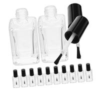 VALICLUD Lot De 15 Flacons En Verre Transparent De Vernis à Ongles 15 Ml Avec Pinceau Noir Pour Manucure Professionnelle Et Création Chez Soi