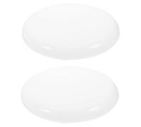 VALICLUD Lot de 2 Abat-Jour Demi-Cercles en Polycarbonate Blanc Diffuseurs de Lumière Anti-Buée pour Éclairage Plafond Compatibles Ampoules LED et Classiques Diffusion Uniforme Usage
