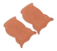 VALICLUD Lot de 2 Absorbeurs d'Humidité en Terre Cuite Forme Hibou Adoucisseurs de Sucre Réutilisables pour Bocaux Cuisine Sucrier Argile Naturel pour Conservation et Pâtisserie