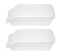 VALICLUD Lot de 2 Bacs de Rangement Empilables pour Remède en Plastique Blanc, Organiseur à Façade Ouverte pour Armoires à Pharmacie, Boîte à Pharmacie Compacte pour Usage Domestique