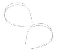 VALICLUD Lot De 2 Bandeaux À Strass Pour Mariée Princesse Demoiselle D'Honneur Diadème Reine Bandeau À Strass Couvre-Chef Deux Pièces Couronne Scintillante Déesse Strass