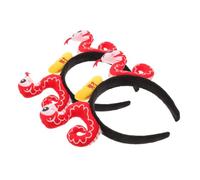 VALICLUD Lot De 2 Bandeaux En Peluche Serpent Pour Femmes Bandeaux De Costume Style Monstre Bouffants Bandeau Pour Cheveux Mignons Épais Larges En Plastique Rouge