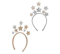 VALICLUD Lot De 2 Bandeaux Pour Garçon Et Filles Étoile à Cinq Branches Métal Antidérapant Couleur or Et Argenté Accessoires Déco Fête Couvre-chefs Créatifs Garçon Et Filles