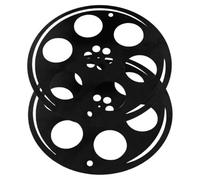 VALICLUD Lot de 2 Bobines de Film Vintage en Métal, Décoration Murale Rétro pour Home Cinéma, Panneau de Cinéma Décoratif en Fer, Ornement Mural Style Théâtre, Déco Chambre Vintage