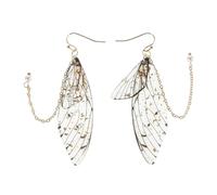 VALICLUD Lot De 2 Boucles D'oreilles Pendantes En Forme D'ailes De, En Fausses Perles Dégradées, Idéales Pour Les Mariages, Les Fêtes Et Le Quotidien.