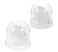 VALICLUD Lot de 2 Boules à Neige en Plastique Transparentes Soi-Même Socle Blanc Cadre Photo Vertical et Horizontal Compatible Décorations Personnalisables pour Fêtes Mariages et Bureau