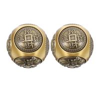 VALICLUD Lot de 2 Boules de Baoding en 36mm à Motifs Hexagonaux, D'exercice Mains, Ballons de Fitness pour Thérapie Manuelle et Relaxation, Décoration Feng Shui pour Bien-