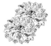 VALICLUD Lot de 2 Boutons Étincelants à Coudre en Strass pour Scrapbooking Costume Mariage Décoration en Métal Strass et Métal Pas de Gemme, 2.50X2.50X1.00CM