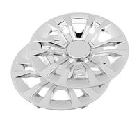 VALICLUD Lot de 2 Cache-Moyeux Chromés en Plastique 8 Pouces pour Roue de Voiturette de Golf Protection et Décoration de Jante Compatible Véhicules Électriques Usage Extérieur et Clubs