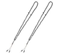 VALICLUD Lot De 2 Chapelet de Prière Musulman Élégant en Acrylique 99 Perles Bracelet Islamique et Ramadan Unisexe