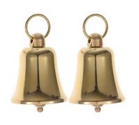 VALICLUD Lot de 2 Cloches Décoratives en Laiton Vintage, Sonnerie Nette et Résistante à L’Usure, Style Rustique pour Ambiance de Fête et Décor Maison