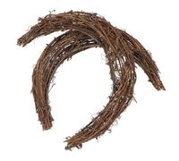 VALICLUD Lot de 2 Couronnes de Lune 30 CM en Rotin Naturel Guirlandes Murales Rustiques pour Décoration de Mariage Noël et Loisirs Créatifs Accessoires DIY Polyvalents pour Porte