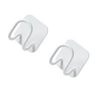 VALICLUD Lot de 2 Crochets Muraux en Acier Inoxydable Blanc Supports Muraux sans Perçage Cuisine Porte-Éponge et Rangement Couvercles Installation Adhésive Gain de Place