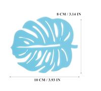 VALICLUD Lot de 2 Dessous de Plat en Silicone Épais Forme Feuille Monstera Antidérapant et Isolant Thermique Grand et Petit Format pour Table Maison et Restaurant Set de Table