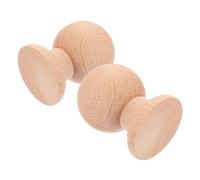 VALICLUD Lot De 2 Embouts Boule Décoratifs en Bois Massif 4x3 Cm, Pieds Ronds pour Meuble, Sculptures Bois Dur, Support De Décoration Intérieure Salon Bureau