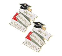 VALICLUD Lot De 2 Épingles De Chapeau De Célibataire 2025 Épingles De Remise De Diplôme Ornement De Remise De Diplôme 2025 Décoration De Remise De Diplôme Souvenir Épingles
