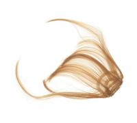 VALICLUD Lot De 2 Extensions De Cheveux À Frange Droite Pour Femme Style Marron Frange Naturelle Fausse Frange Extension De Cheveux Fil Doré Haute Température
