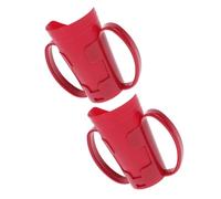 VALICLUD Lot de 2 Gobelets de Soins Infirmiers Rouges en Plastique avec Double Poignée Bec Verseur Incliné Anti-Gouttes pour Personnes Âgées et Patients en Rééducation Tasse Stable pour