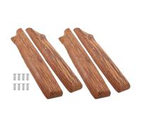 VALICLUD Lot de 2 Manches de Rechange en Bois de Poulet sans Trou Poignée Antidérapante Ergonomique pour Couteaux Cuisine Accessoires avec Rivets de Fixation pour Réparation et