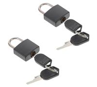 VALICLUD Lot de 2 Mini Cadenas à Clé 20mm en Laiton Jaune avec Boîtier Coloré, Cadenas pour Casier et Bagage, Serrure de Sécurité Compacte pour Valise, Paquet à Main, Tiroir, Voyage