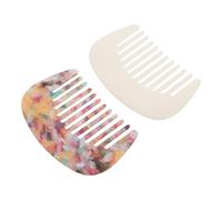 VALICLUD Lot de 2 Mini Peignes en Acétate de Cellulose Antistatique Peignes Portables à Dents Larges pour Démêler de Voyage Esthétique aux Couleurs Mermaid et Multicolore Coiffage